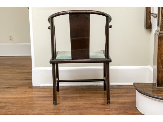 Chinese Carved Horseshoe Back Official's Chair, 19th-20th C.