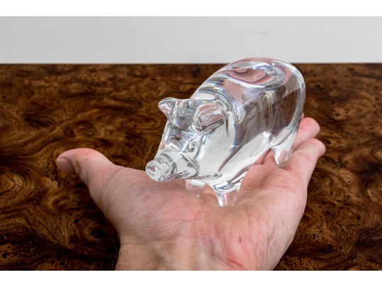 French, Baccarat Crystal Pig
