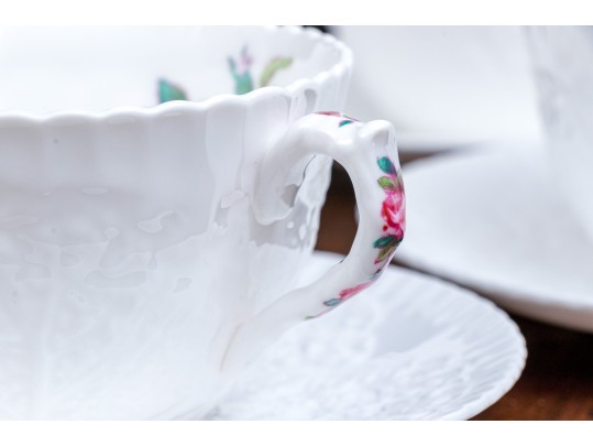 Partial Set Of Spode's Bridal Rose Pattern China 