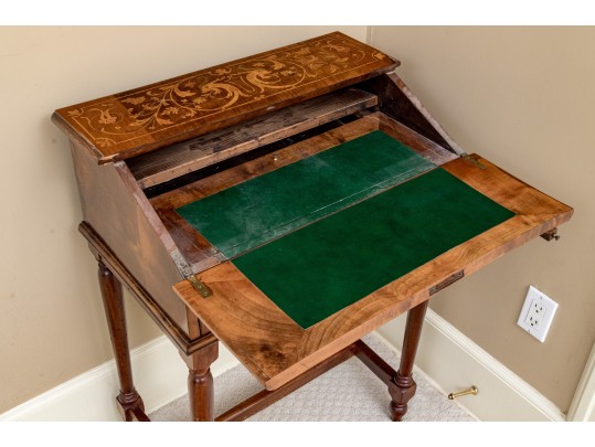 Antique Marquetry Slantfront Desk
