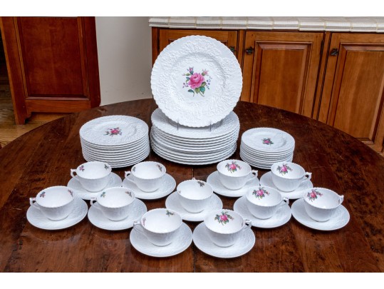 Partial Set Of Spode's Bridal Rose Pattern China 