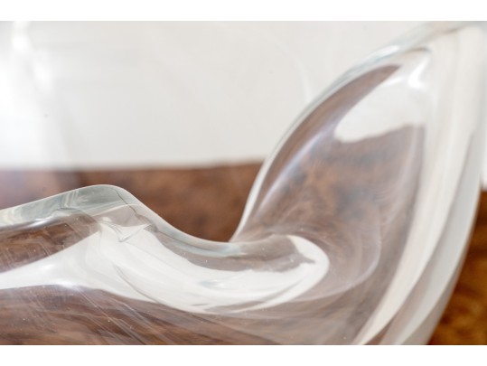 Impressive Glass Thumbprint Bowl In The Manner Of Tiffany & Co. Elsa Peretti