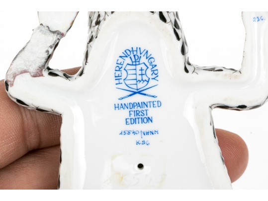 Herend Hand-painted Porcelain Alligator 