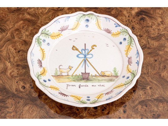 French Amontagnon Ceramic Plate