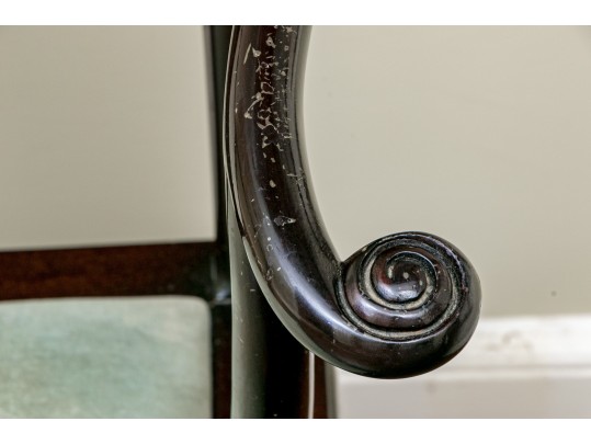 Chinese Carved Horseshoe Back Official's Chair, 19th-20th C.