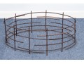 A Beautiful Oval Iron And Thick Glass Cocktail Table