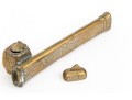 Antique Middle Eastern Brass Inkwell Qalamdan