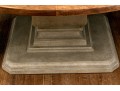 Fantastic Oak Pedestal Table On Faux Stone Pedestal Base