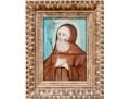 Antique Oil On Panel Religious Painting, Saint Francis