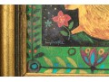 Diminutive Folk Art Painting On Board, Signed Girotla