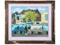 Pham Luan (Vietnamese, B. 1954) Gouache On Paper, Figural Urban Landscape, 1995
