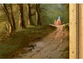 Signed Oil On Board, Figural Landscape Scene 
