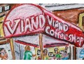 Peter Zonis (American, B. 1958) Oil Pastel On Paper, New York Figural Street Scene With Coffee Shop