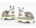 Pair Of Italian Mottahedeh Staffordshire Style Ceramic Cats