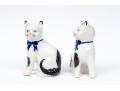 Cute Pair Of Staffordshire Style Ceramic Kittens
