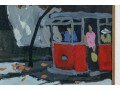 Pham Luan (Vietnamese, B. 1954) Gouache On Paper, Figural Urban Landscape