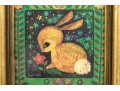 Diminutive Folk Art Painting On Board, Signed Girotla