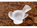 French, Lalique Frosted Crystal Sparrow