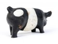 Adorable Folk Style Hand Carved And Painted Wooden Pig