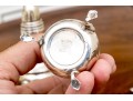 Set Of Four Crown Weight Sterling Salt And Pepper Shakers