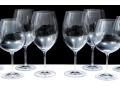 Set Of Eight Red And White Wine Goblets