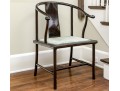 Chinese Carved Horseshoe Back Official's Chair, 19th-20th C.