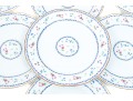 Set Seven Bernadaud Limoges ‘Artois Bleu’ Porcelain Salad Plates