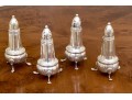 Set Of Four Crown Weight Sterling Salt And Pepper Shakers