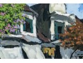 Pham Luan (Vietnamese, B. 1954) Gouache On Paper, Figural Urban Landscape