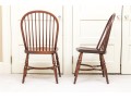 Pair Of American Cherry Windsor Chairs