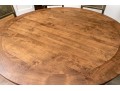 Fantastic Oak Pedestal Table On Faux Stone Pedestal Base
