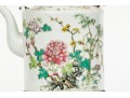 19th C. Chinese Famille Rose Porcelain Lidded Teapot On Wood Stand