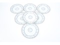 Set Seven Bernadaud Limoges ‘Artois Bleu’ Porcelain Salad Plates