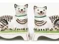 Pair Of Italian Mottahedeh Staffordshire Style Ceramic Cats