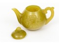 Carved Stone Lidded Teapot