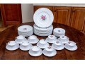 Partial Set Of Spode's Bridal Rose Pattern China 