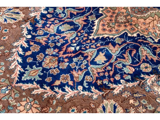 Vintage Turkish Hand-Knotted Wool Area Rug, 9'-8