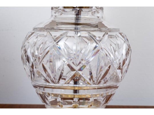 Waterford Cut Crystal Table Lamps On Brass Bases
