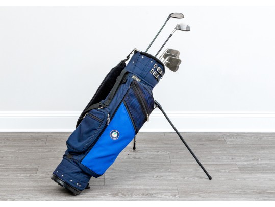 Golf Bag With Assorted Clubs