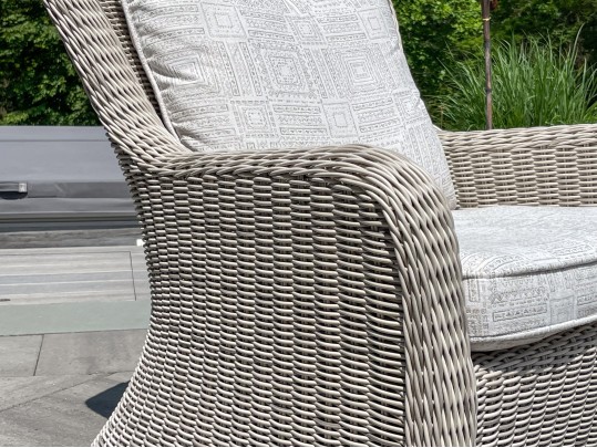 Pair Of Kingsley Bate “Sag Harbor” Woven Wicker Armchairs 