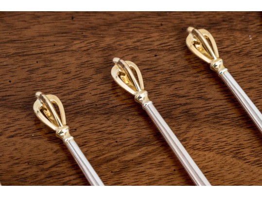 Set Of Six Sorensen Danish Sterling Silver Demitasse Spoons, 1.915 OZT