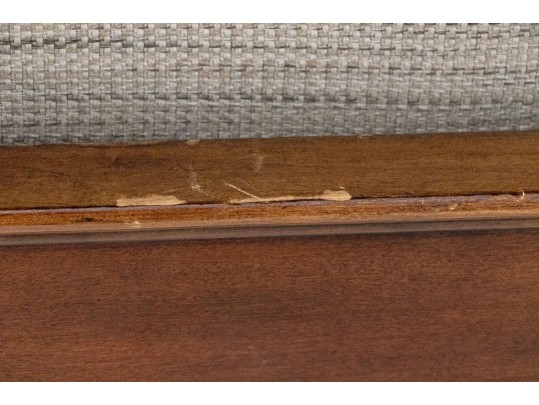Ethan Allen King Townhouse Wentworth Burl Veneered Bed Frame