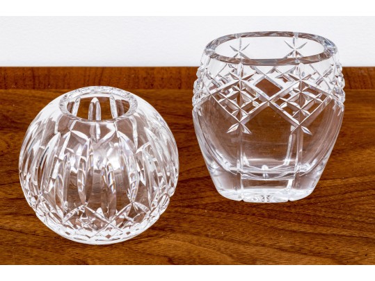 Collection Of Two Waterford Cut Crystal Vases