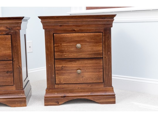 Handsome Pair Of Traditional Nightstands
