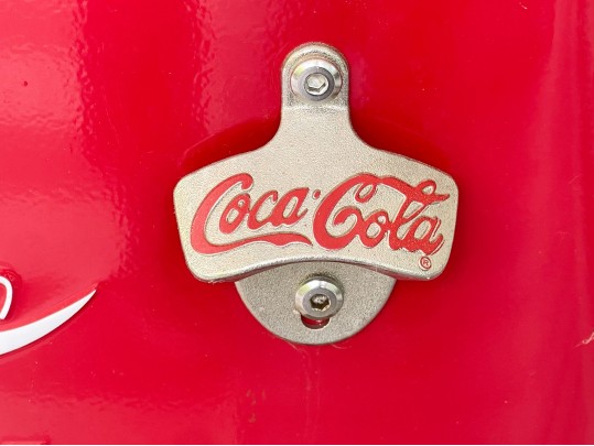 Retro Style Coca-Cola Cooler On Casters