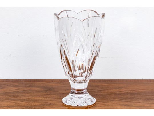 Marquis By Waterford Canterbury Cut Crystal Footed Vase