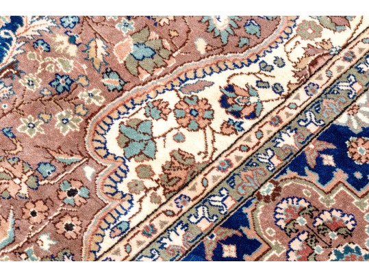 Vintage Turkish Hand-Knotted Wool Area Rug, 9'-8