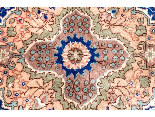 Vintage Turkish Hand-Knotted Wool Area Rug, 9'-8