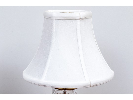 Waterford Cut Crystal Table Lamps On Brass Bases