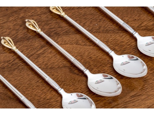 Set Of Six Sorensen Danish Sterling Silver Demitasse Spoons, 1.915 OZT